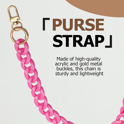 Biaungdo Acrylic Purse Chain Strap, Luxury Acrylic Handbag Strap Replacement, Short Purse Chain Handles Clutches Handles
