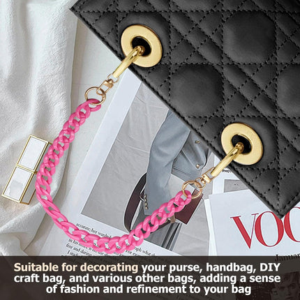 Biaungdo Acrylic Purse Chain Strap, Luxury Acrylic Handbag Strap Replacement, Short Purse Chain Handles Clutches Handles