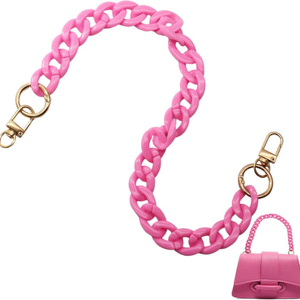 Biaungdo Acrylic Purse Chain Strap, Luxury Acrylic Handbag Strap Replacement, Short Purse Chain Handles Clutches Handles