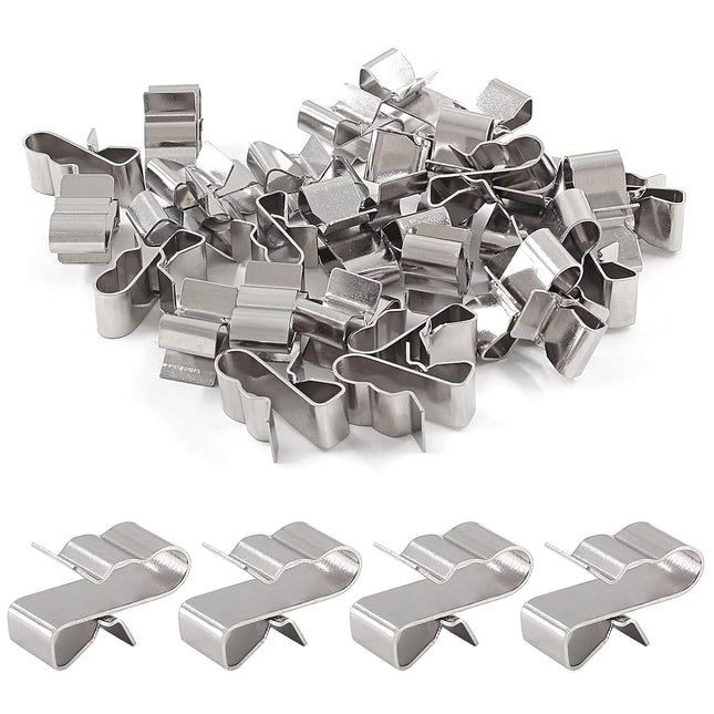Biaungdo 30 Pcs Trailer Frame Wire Clips Stainless Steel Metal Solar Panel Wire Clip 22.5