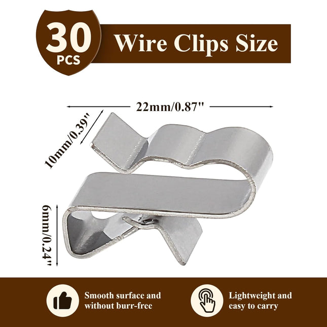 Biaungdo 30 Pcs Trailer Frame Wire Clips Stainless Steel Metal Solar Panel Wire Clip 22.5 – product detail