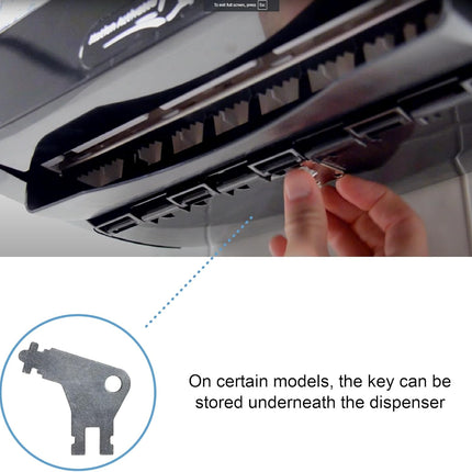 Paper Towel Dispenser Key for Georgia Pacific Commercial Machines - Also Fits GP Toilet Paper and Soap Dispensers, 3-pk