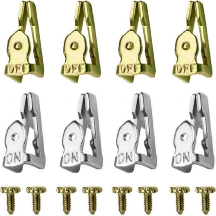 156T1978A Time Switch Tripper Kit for Intermatic T100 T7000 WH40 Series Timers, Includes 8 Metal Trippers (4 Silver ON / 4 Gold Off) and Set Screws