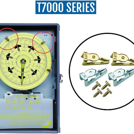 156T1978A Time Switch Tripper Kit for Intermatic T100 T7000 WH40 Series Timers, Includes 8 Metal Trippers (4 Silver ON / 4 Gold Off) and Set Screws