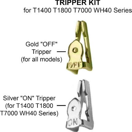 156T1978A Time Switch Tripper Kit for Intermatic T100 T7000 WH40 Series Timers, Includes 8 Metal Trippers (4 Silver ON / 4 Gold Off) and Set Screws