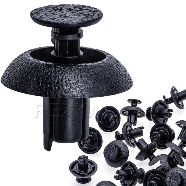 Rexka 20pcs Engine Cover Clips Grille Push-Type Retainer Fasteners 7mm Hole for Toyota Lexus in Black