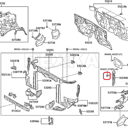 Rexka 20pcs Engine Splash Shield Fender Liner Trunk Lid Trim Under Cover Push-in Style Retainer Clip 90467-07201 for Toyota Lexus 4Runner Avalon Camry Corolla Highlander Matrix RAV4 Sequoia Tundra