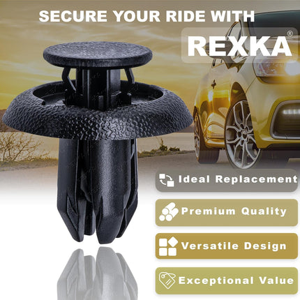 Rexka 10pcs Fender Liner Splash Shield Bumper Cover Clip Fastener Rivet for B45A-56-146A Mazda 3, 5, 6, CX-3, CX-5, CX-9 & MX-5 Miata Toyota Scion 90118-WB048