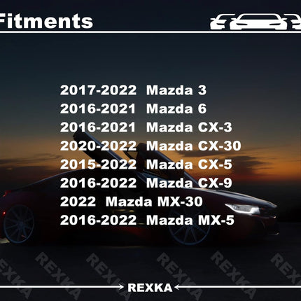 Rexka 10pcs Fender Liner Splash Shield Bumper Cover Clip Fastener Rivet for B45A-56-146A Mazda 3, 5, 6, CX-3, CX-5, CX-9 & MX-5 Miata Toyota Scion 90118-WB048