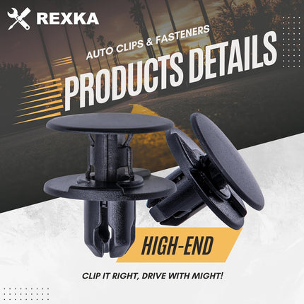 Rexka 20pcs Front Fender Liner Retainer Clip 91501-TR0-003 for Honda Acura Accord Civic Clarity Crosstour CR-V Fit Odyssey ILX MDX NSX RDX RLX TLX TSX