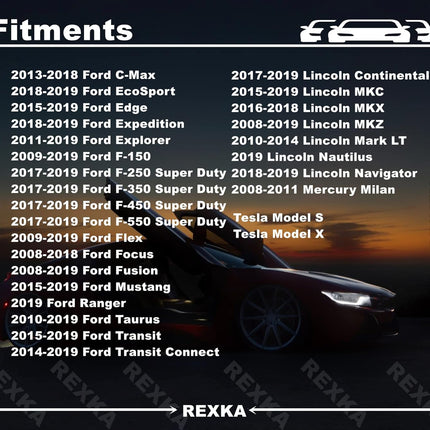Rexka 10pcs Door Trim Panel Retainer Clip for Ford W713297-S300 C-Max Edge Escape Explorer F-150 Mustang Focus Flex Fusion Taurus Lincoln MKC MKX MKZ