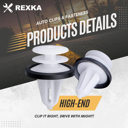 Rexka 10pcs Door Trim Panel Retainer Clip for Ford W713297-S300 C-Max Edge Escape Explorer F-150 Mustang Focus Flex Fusion Taurus Lincoln MKC MKX MKZ