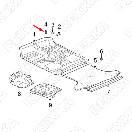 Rexka 10pcs Hood Insulation Retainer Clip Compatible with Toyota Lexus 90467-09050 90467-A0003