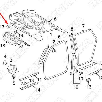 Rexka 10pcs Hood Insulation Retainer Clip Compatible with Toyota Lexus 90467-09050 90467-A0003