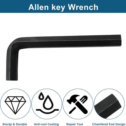 Biaungdo 2 Pcs Black 12mm Hex Key Wrench, Small Allen key Wrench, L Shaped Hexagon Hex Key Spanner Set Hexagon Head Replacement Repairing Tool for Repairing Bike, Furniture