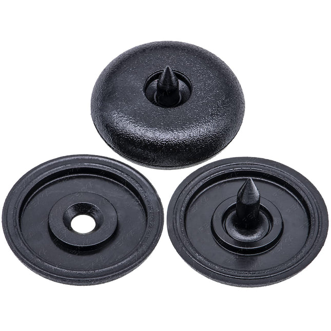 Rexka 2 Sets Front Top & Bottom Buttons Seat Belt Buckle Stop for BMW Mini 72111950829 72111917406 in Black