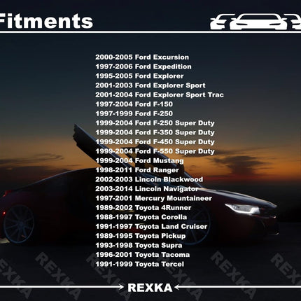 Rexka 10pcs Headlamp Assembly Grommet Retainer Clip Nut N811169S Compatible with Ford Toyota 90189-06111 4Runner, Land Cruiser, Pickup, Tacoma,Tercel, Expedition, Explorer,F150,Ranger, Mustang, Trucks