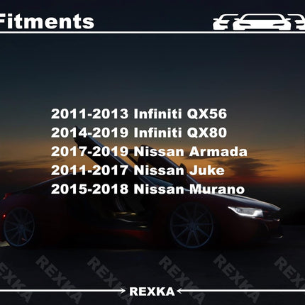 Rexka 10pcs Wheel Arch Fender Flare Moulding Clips 76882-JG10A Compatible with Nissan Infiniti Armada Murano Juke QX56 QX80