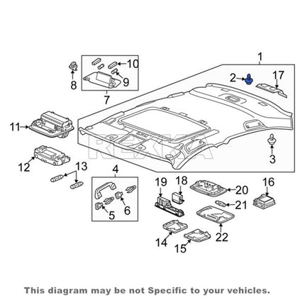 Rexka 15pcs Door Panel & Interior Trim Retainer Clips 91560-SZW-003 for Honda Accord CR-V CR-Z Civic Odyssey Pilot 91560SZW003