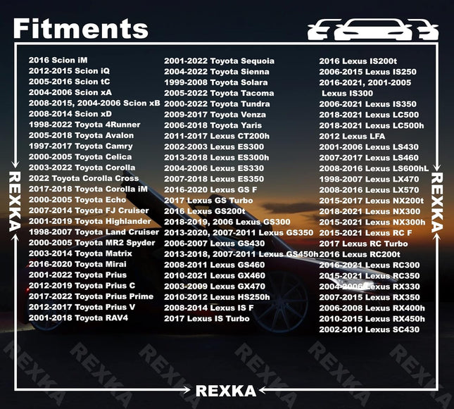 Rexka 10pcs Switch Bezel Clip Compatible with Toyota Lexus 90467-10203 4Runner Camry Corolla – product detail