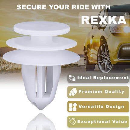 Rexka 10pcs Door Trim Panel Retainer Clip Compatible with Nissan Infiniti 01553-30001 Altima Armada Cube GT-R Maxima Murano Quest Rogue EX35 G25 G35 G37 Q40 Q50 Q60 QX30 QX80
