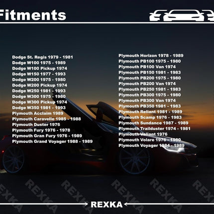 Rexka 10pcs Windshield Wiper Linkage Arm Bushing Cap Clip Nut Grommet 3799089 for Chrysler 1995-76, Dodge 1998-74, Plymouth 1989-74 - Chrysler Dodge Plymouth 03431634 03799089 49440