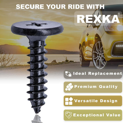 Rexka 10pcs Bumper Cover Fender Liner Splash Shield Screw Retainer 90103-TA0-000 Compatible with Honda Acura Accord Civic CR-V CR-Z Crosstour Fit HR-V Insight Odyssey Passport Pilot Ridgeline