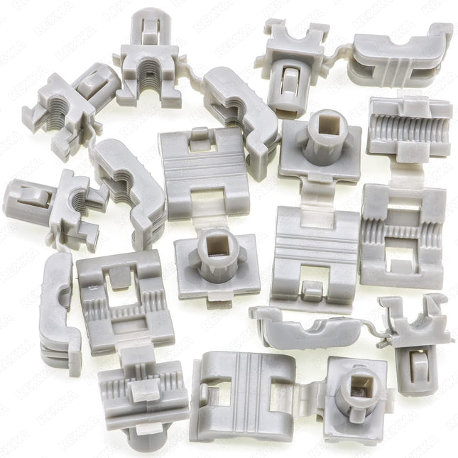 Rexka 10pcs Tailgate & Door Lock Rod Latch Clips 5/32 Rod Size for GM Trucks V1259-DP01-D-185 in Grey