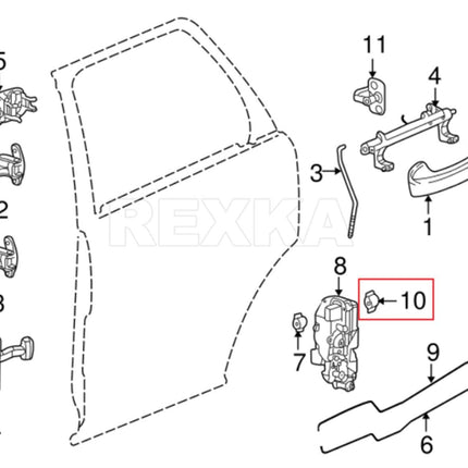 Rexka 10pcs Tailgate & Door Lock Rod Latch Clips 5/32 Rod Size for GM Trucks 16629990 16675980 Ford F150 F250 F350 Super Duty Buick Chevy Cadillac Trucks