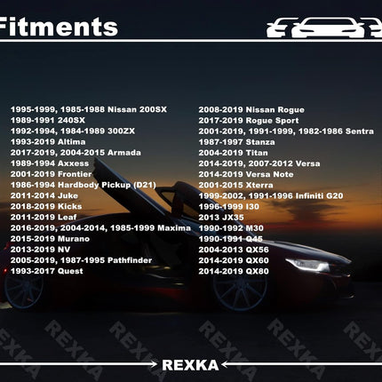 Rexka 10pcs Hood Insulation Pad Retainer Clip Compatible With Nissan Infiniti F5846-30f00 Altima Armada Frontier Leaf Maxima Murano Pathfinder Quest Rogue Sentra Titan Versa Xterra Jx35 Qx56 Qx60 Qx80