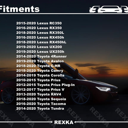 Rexka 10pcs Fender Liner Clip Bumper Enginer Cover Retainer Clip Fastener for Toyota Lexus 90467-07215 Tundra Tacoma RAV4 Corolla 4Runner Camry C-HR