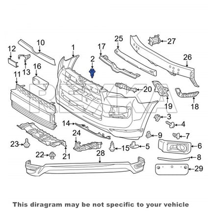 Rexka 10pcs Fender Liner Clip Bumper Enginer Cover Retainer Clip Fastener for Toyota Lexus 90467-07215 Tundra Tacoma RAV4 Corolla 4Runner Camry C-HR