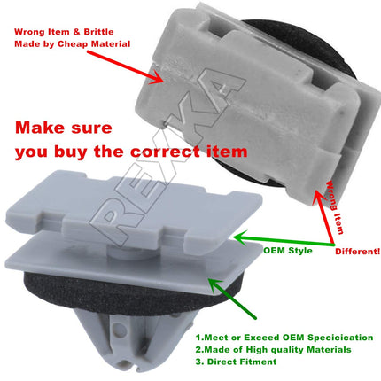 Rexka 20pcs Rocker Wheel Flare Moulding Clips Compatible with Jeep Grand Cherokee Compass Cherokee 68172491AA 68271803AA 68395627AA GM 11571175 19352782 Traverse