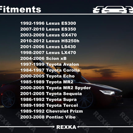 Rexka 15pcs Rear Moulding Door Panel Clips for Toyota Pick-Up Pontiac Vibe 62955-20020 GM 94848834