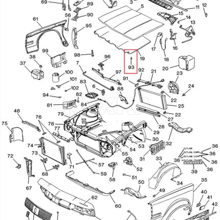 Rexka 15pcs Hood Insulation Retainer Clips 20064875 Compatible with GM Cadillac Buick GMC Hummer Pontiac Saturn