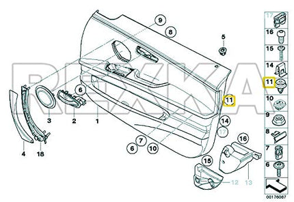 Rexka 20pcs Door Trim Panel Trunk Lid Headliner Retainer Clip Compatible with BMW E46 E90 F30 X5 X3 E60 51-41-8-224-768 51418224768