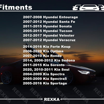 Rexka 10pcs Rocker Molding Clip for Hyundai Kia 87756-2E000