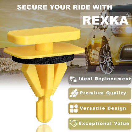 Rexka 10pcs Rocker Wheel Opening Spoiler Moulding Clip 15864780 Compatible with GM Chevy Cadillac GMC Buick Sierra Silverado Acadia Traverse Equinox Camaro Trailblazer XT5 Enclave Envision
