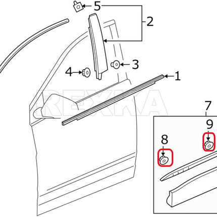 Rexka 10pcs Rocker Wheel Opening Spoiler Moulding Clip 15864780 Compatible with GM Chevy Cadillac GMC Buick Sierra Silverado Acadia Traverse Equinox Camaro Trailblazer XT5 Enclave Envision
