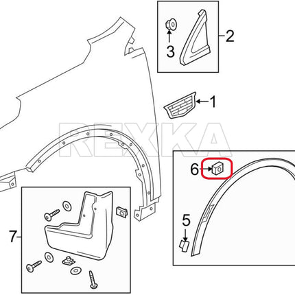 Rexka 10pcs Rocker Wheel Opening Spoiler Moulding Clip 15864780 Compatible with GM Chevy Cadillac GMC Buick Sierra Silverado Acadia Traverse Equinox Camaro Trailblazer XT5 Enclave Envision