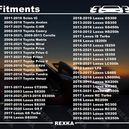 Rexka 20pcs Front Bumper Support Splash Shield Under Cover Nylon Nut Grommet M5.5 Screw 90189-06193 for Toyota Lexus