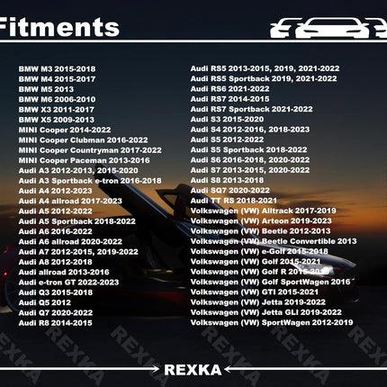 Rexka 15pcs M5 Metric Extruded U Nut for Fender Bumper Headlamp Assembly U Nuts for BMW Volkswagen Audi 51127070202, N90168602