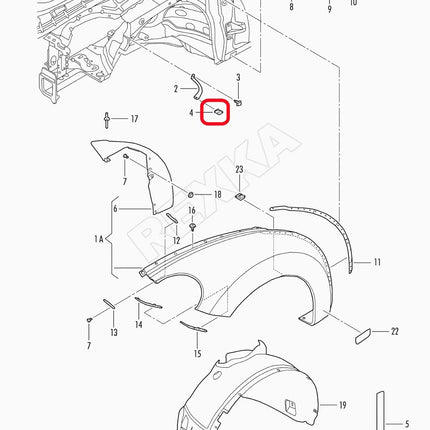 Rexka 15pcs M5 Metric Extruded U Nut for Fender Bumper Headlamp Assembly U Nuts for BMW Volkswagen Audi 51127070202, N90168602