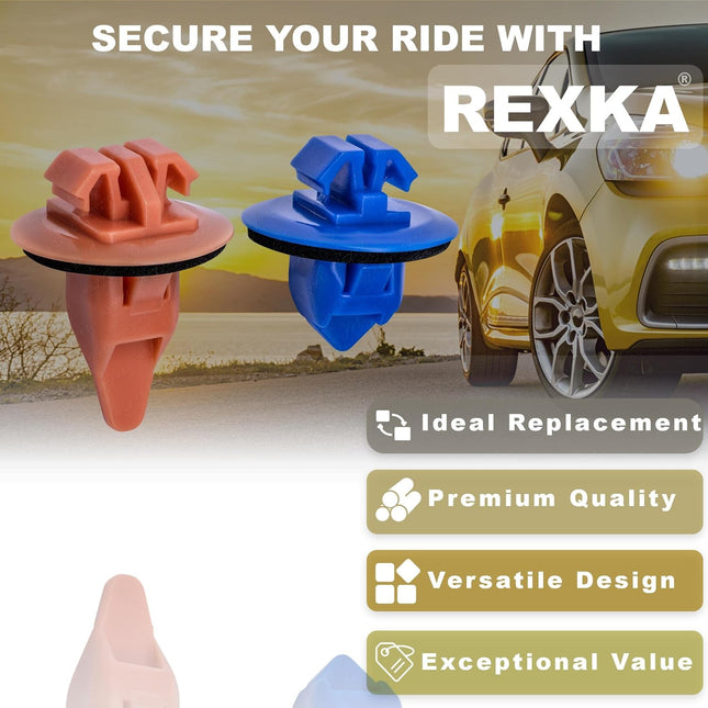 Rexka 10 Sets Fender Flare Clip Kit 75495-35010 75397-35010 Compatible with Toyota Tacoma RAV4 Highlander – product detail