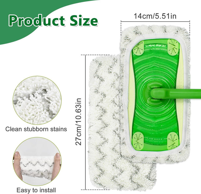 4 Pack Reusable Mop Pads Compatible with Swier Sweeper Mop Wet Pads Reill & Dry – product detail