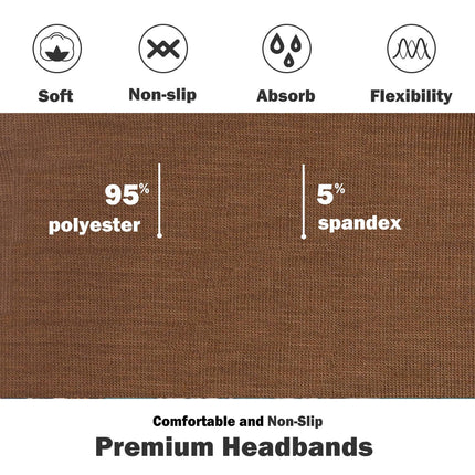 Headbands or Women, Non-Slip, Premium Stretchy Head Bands Hair Accessories,Wear or Yoga, ashion, Working Out, Travel or Running, 6 Pack, Neutral