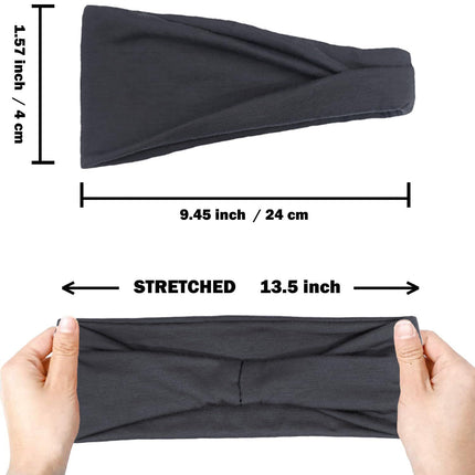 Headbands or Women, Non-Slip, Premium Stretchy Head Bands Hair Accessories,Wear or Yoga, ashion, Working Out, Travel or Running, 6 Pack, Neutral