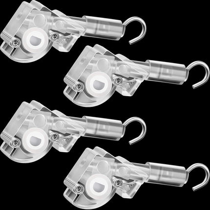 4 Pieces Blind Wand Tilter Control Wand or 1 Inch Mini Blind Head Rail Mechanism Replacement with D Shaped Gear Tilter Mechanism Hook Connection
