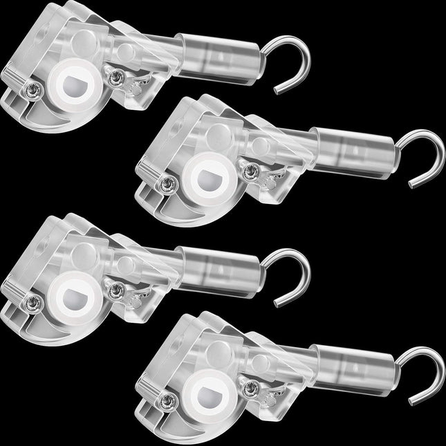 4 Pieces Blind Wand Tilter Control Wand or 1 Inch Mini Blind Head Rail Mechanism Replacement with D Shaped