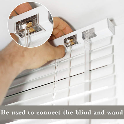 4 Pieces Blind Wand Tilter Control Wand or 1 Inch Mini Blind Head Rail Mechanism Replacement with D Shaped Gear Tilter Mechanism Hook Connection